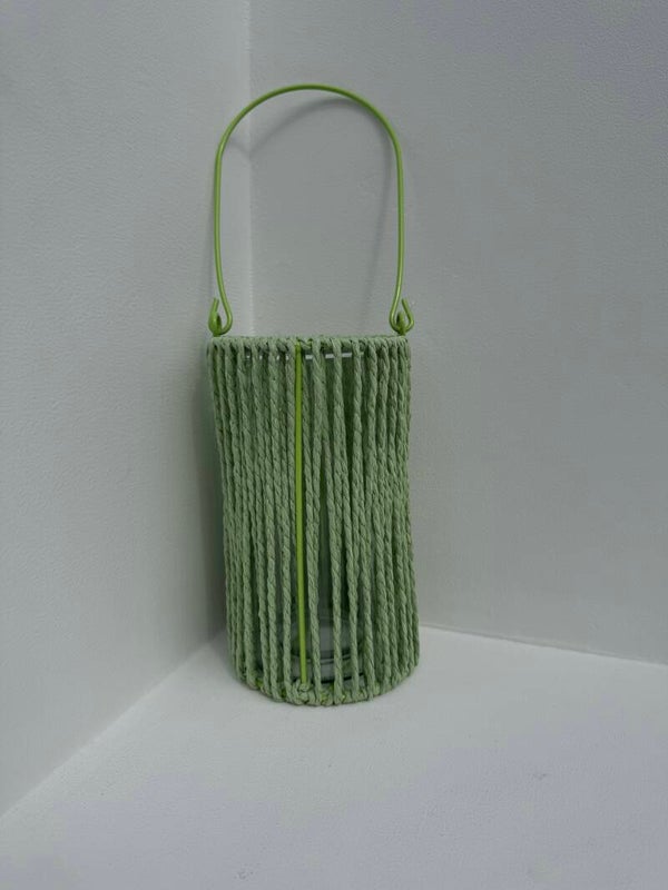 Lantaarn rond matcha green Ø 11x20,5 cm