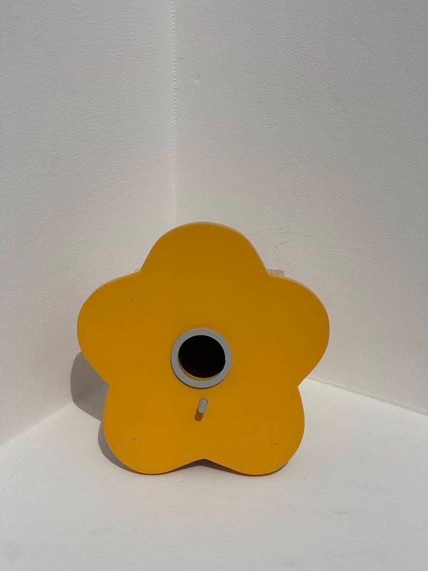 Vogelhuisje geel 16x10x16 cm