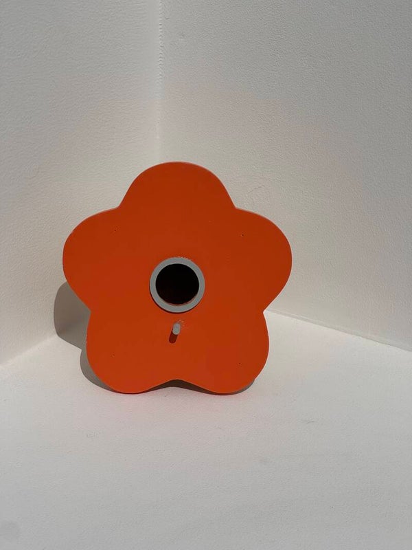 Vogelhuisje oranje 16x10x16 cm