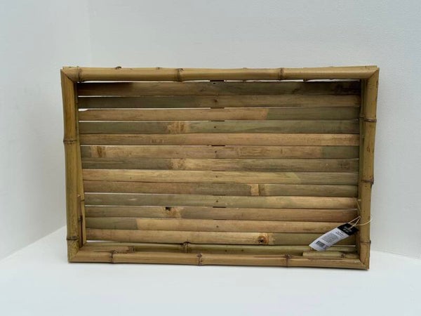 Dienblad/Tray bamboo 56x36x7 cm naturel