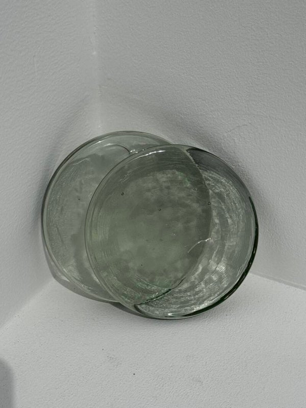onderzetters glas green 10x10x4 cm set van 4