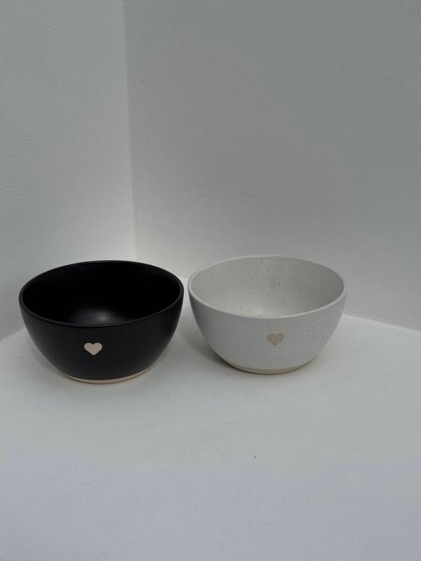 Schaaltje hart Ø 14x7 cm 610ml set van 2