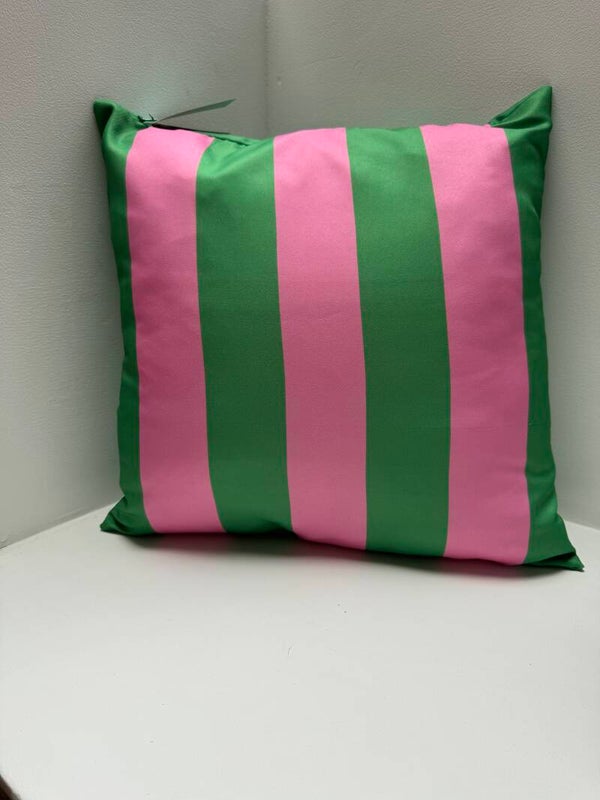 Buitenkussen 45x50cm  groen roze