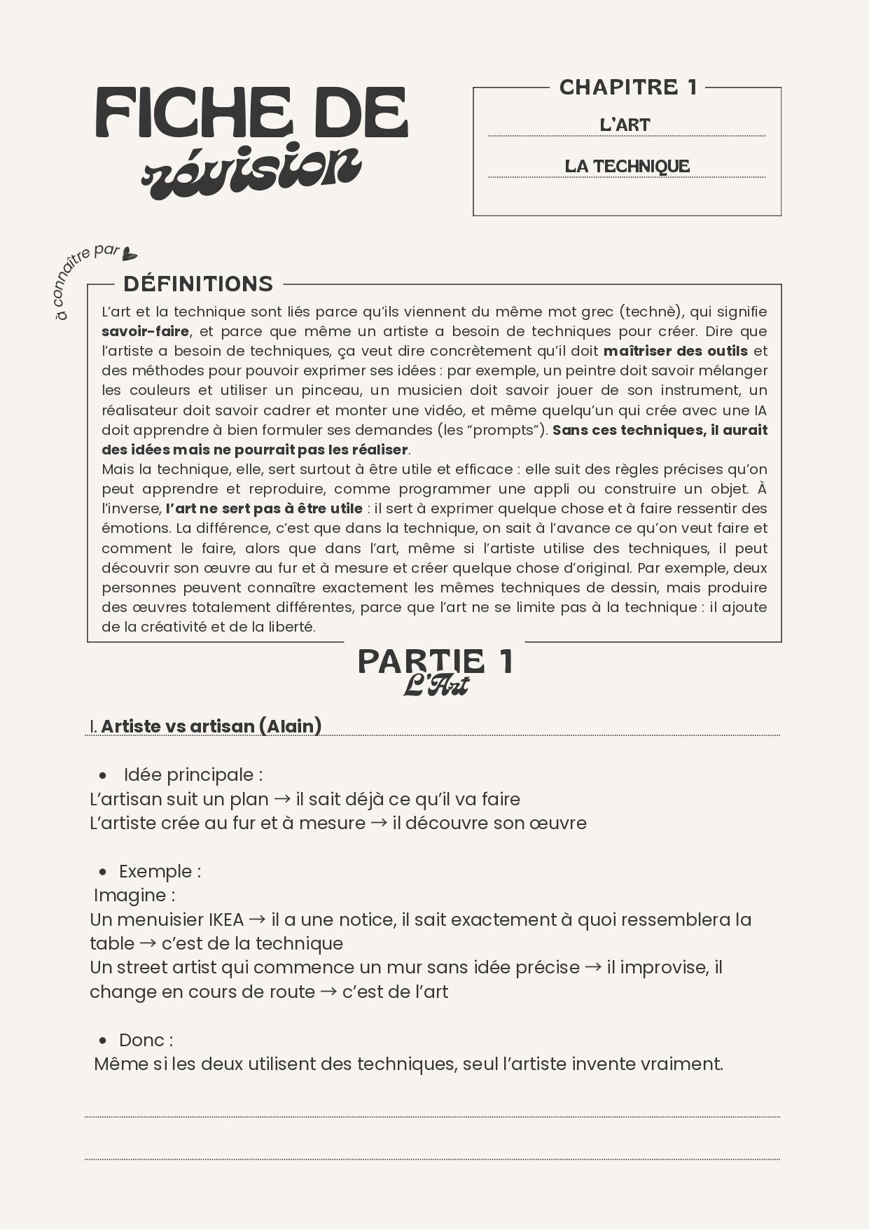 Fiches 17 notions du Bac philosophie
