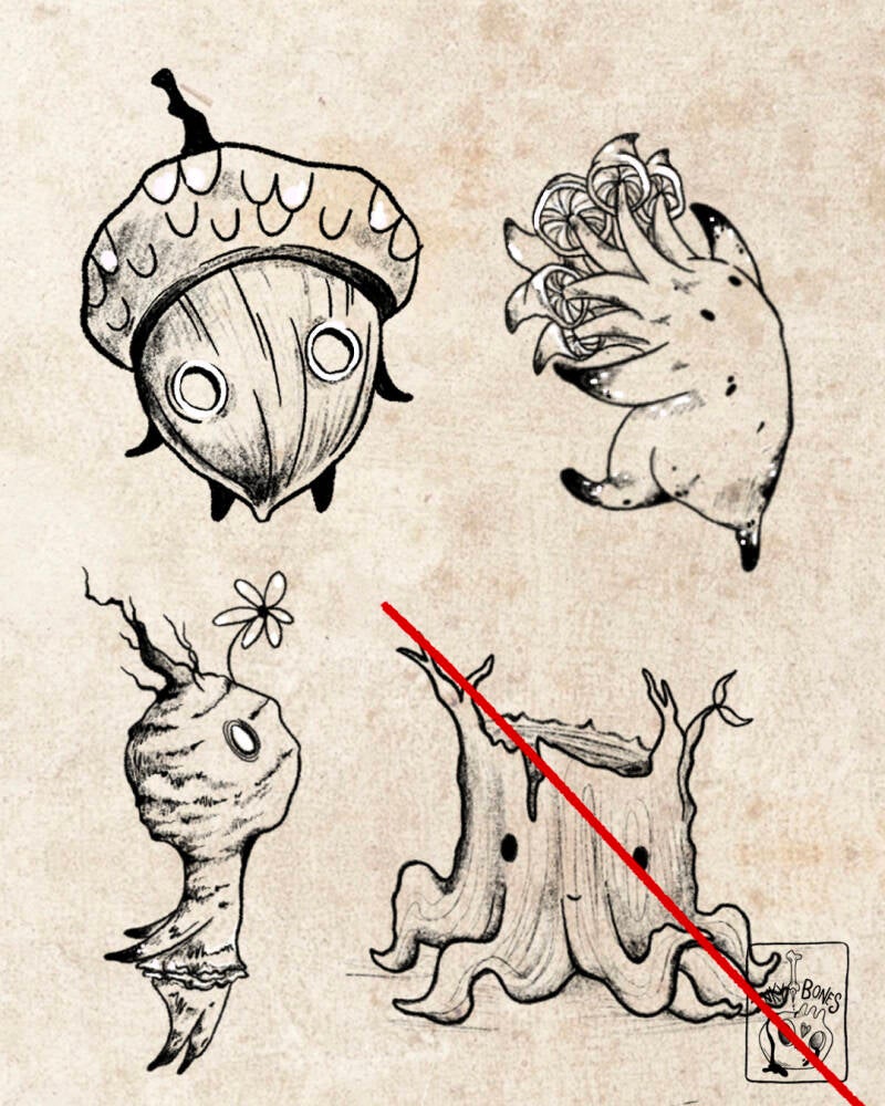 weird and whimsical tattoo creature designs
