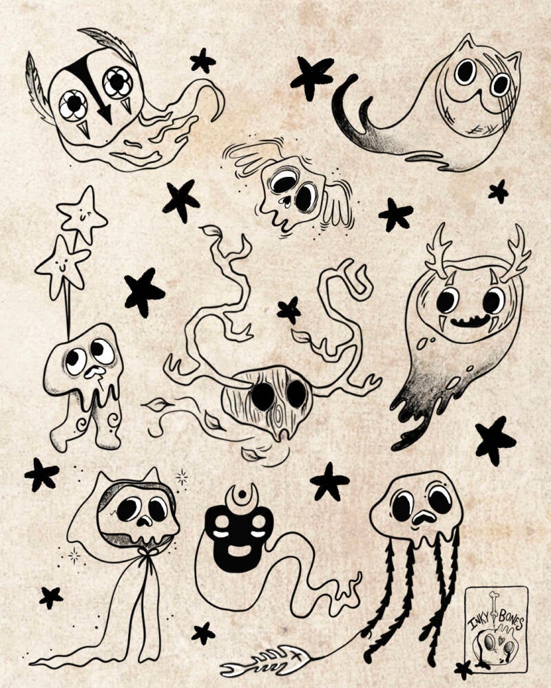 fun and dark fantasy character tattoo designs