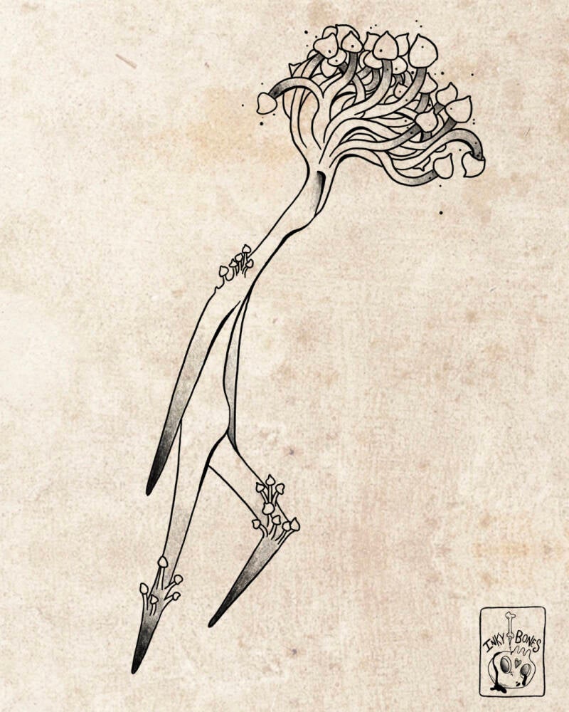 fantasy creature tattoo character design