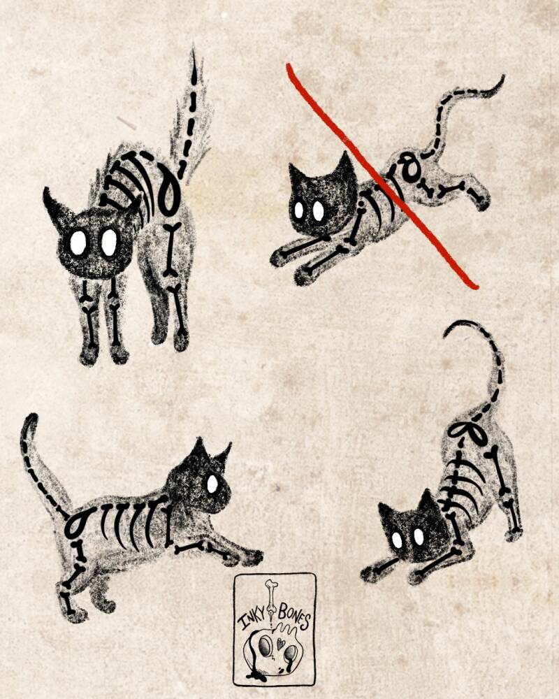 cute ghost cat tattoo designs