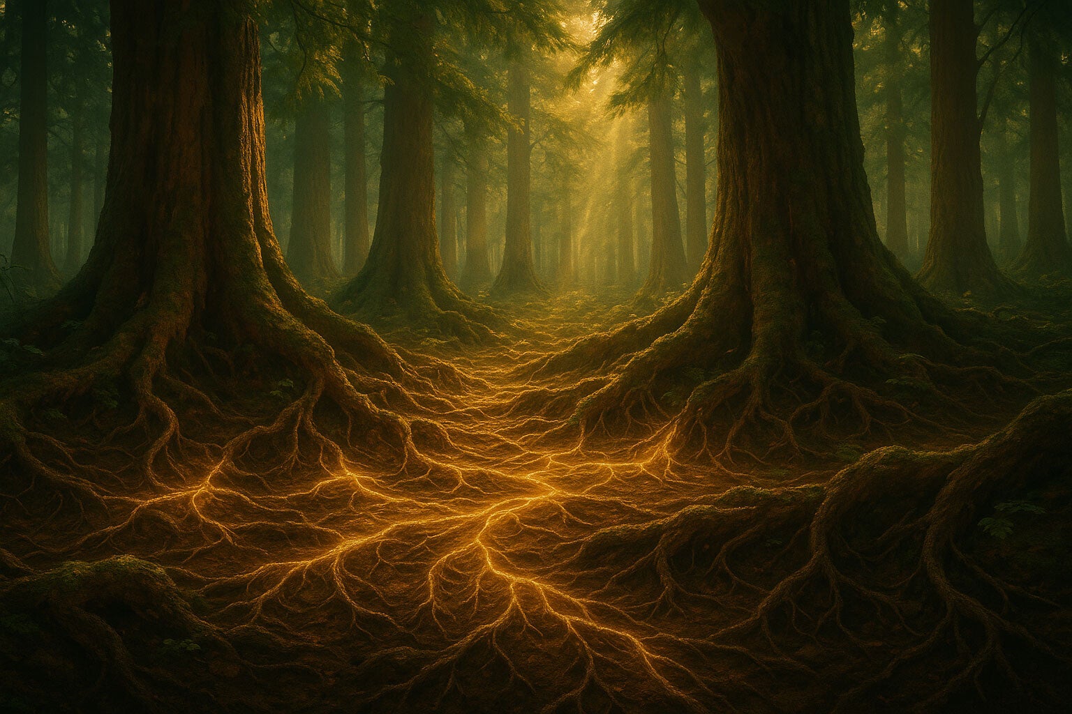 Réseau mycélien des arbres – Intelligence collective de la forêt