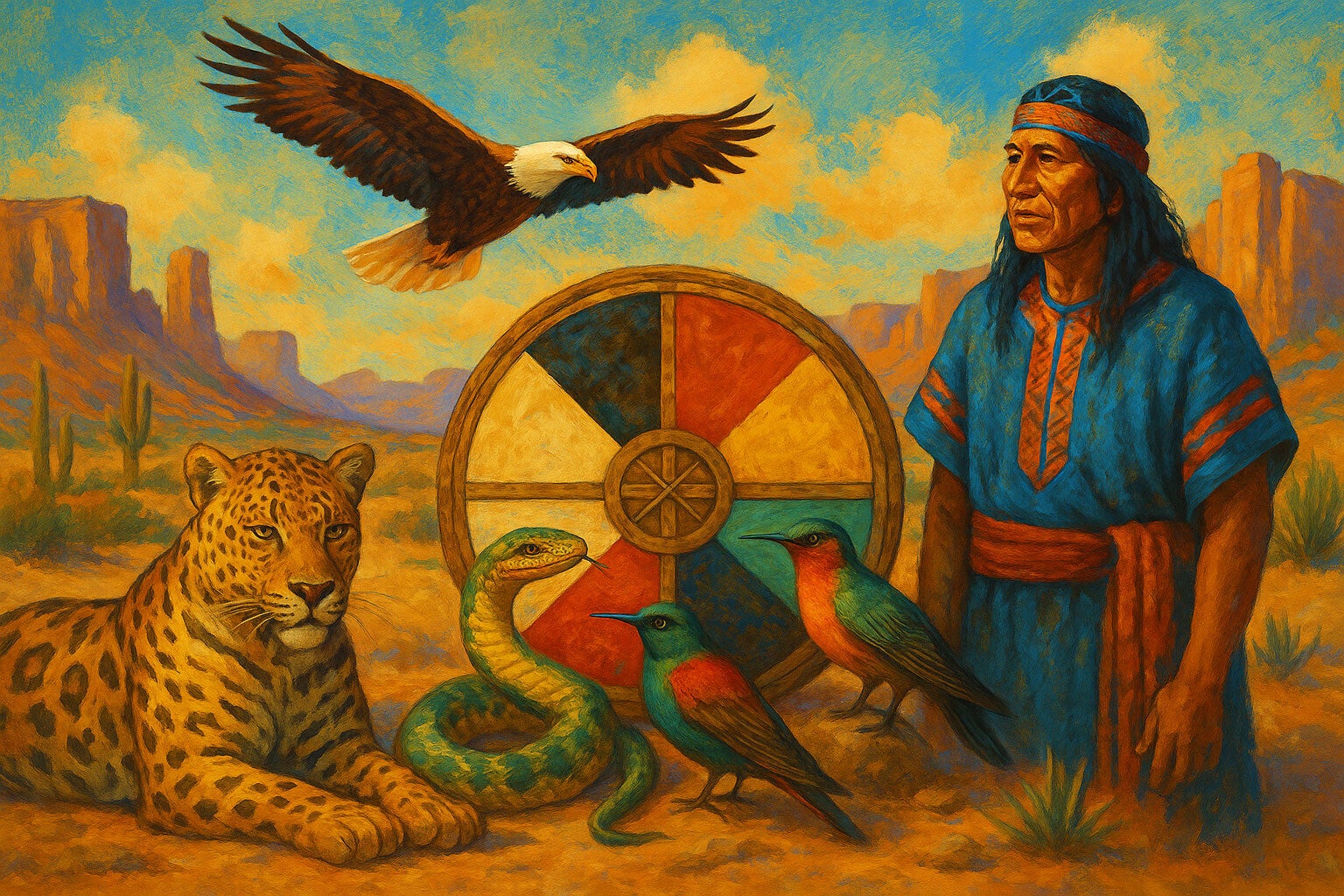 Roue de médecine toltèque