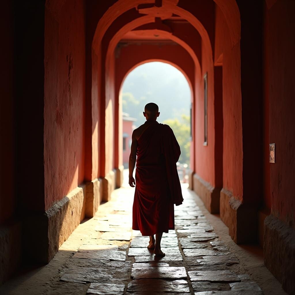 Dans une forêt obscur un voyant appel un oiseau de lumière