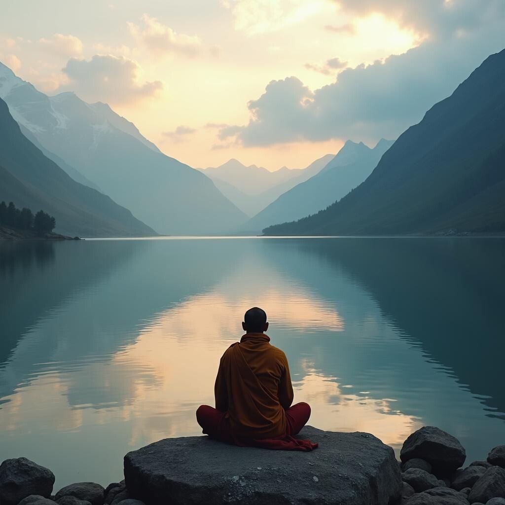 Dans une forêt obscur un voyant appel un oiseau de lumière