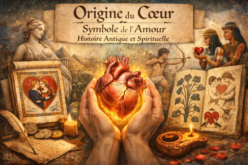 "Origine du cœur symbole de l’amour dans l’Antiquité et la spiritualité"