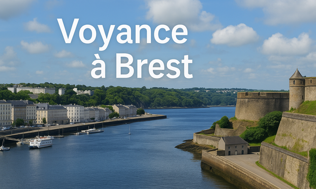 Vue réaliste de Brest illustrant la voyance locale en Bretagne"