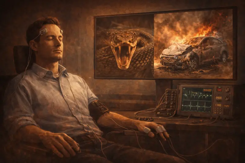 Réaction physiologique avant un événement aléatoire