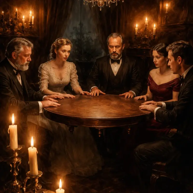 table tournante spiritisme seance medium XIXe siecle paranormal
