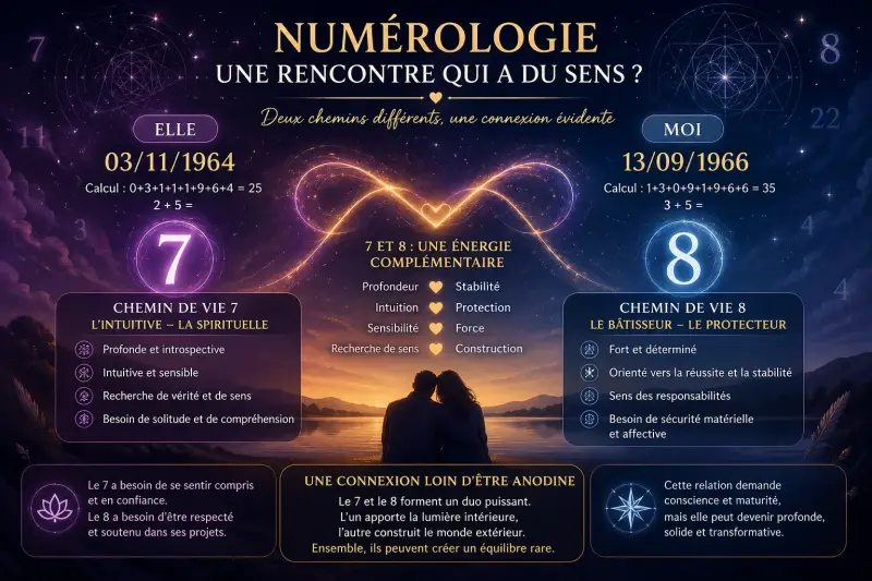 Connexion d’âme sœur numérologie amour spirituel énergie lien profond et intuition