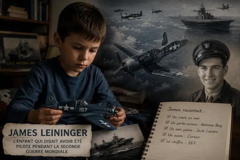 Illustration du cas de James Leininger, enfant affirmant avoir été pilote pendant la Seconde Guerre mondiale