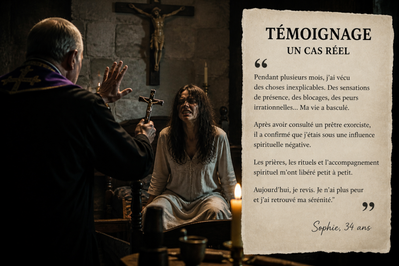 cas réel d’exorcisme avec témoignage d’une personne confrontée à une influence spirituelle