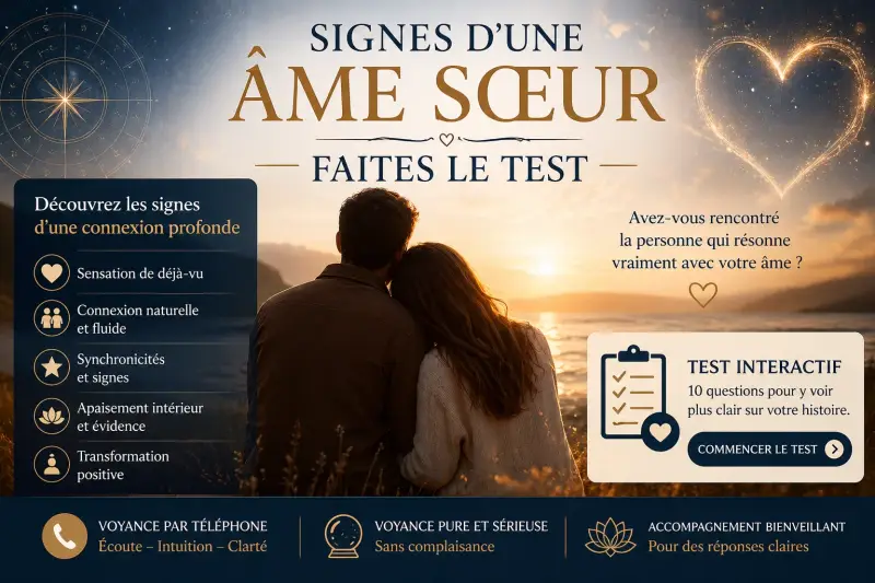test ame soeur signes connexion amour voyance