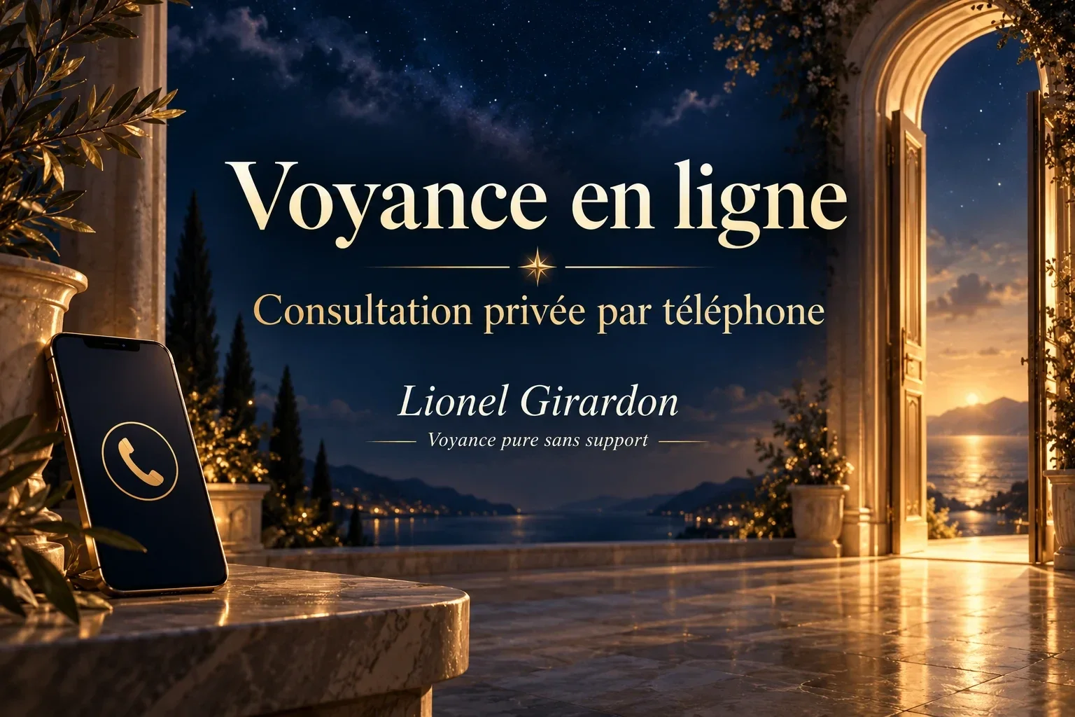 Voyance en ligne avec Lionel Girardon : consultation privée par téléphone sans support.