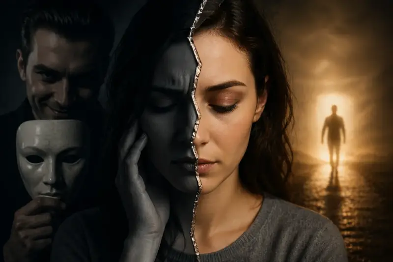 "pervers narcissique manipulation psychologique personne toxique visage divise"