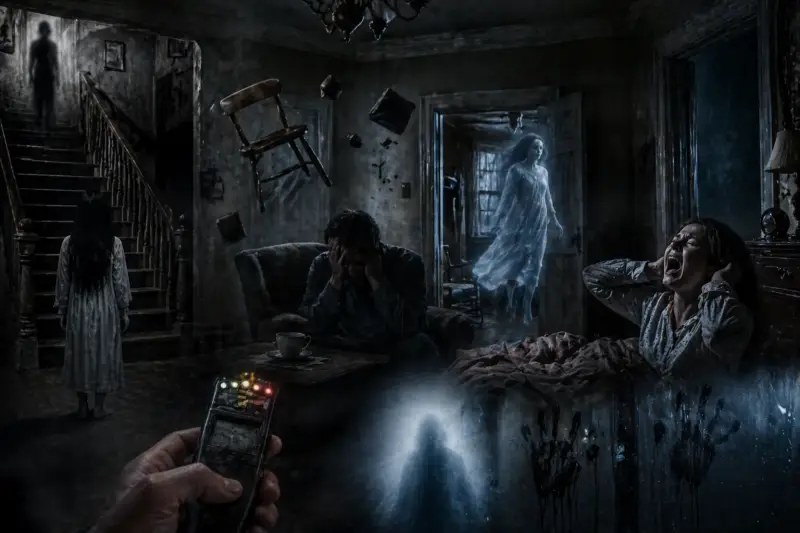 "phenomenes paranormaux maison hantee objets qui flottent apparition esprit"