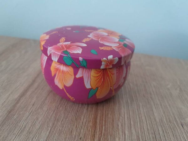 Kaars blik, roze bloemen, diverse varianten