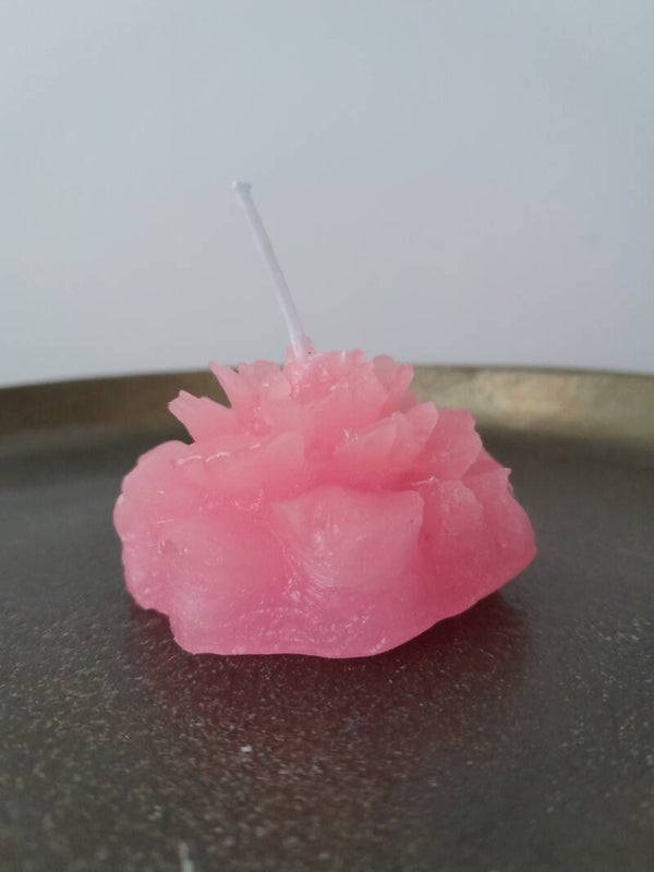 Kaars roze bloem klein