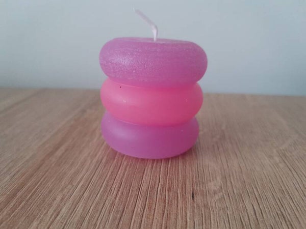 Kaars rond met twee kleuren