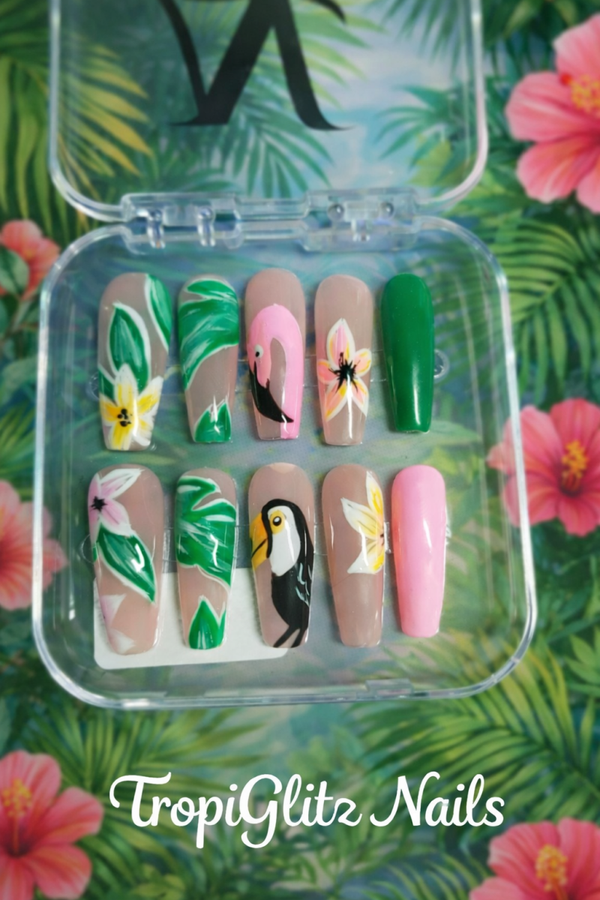 Tropiglitz nails