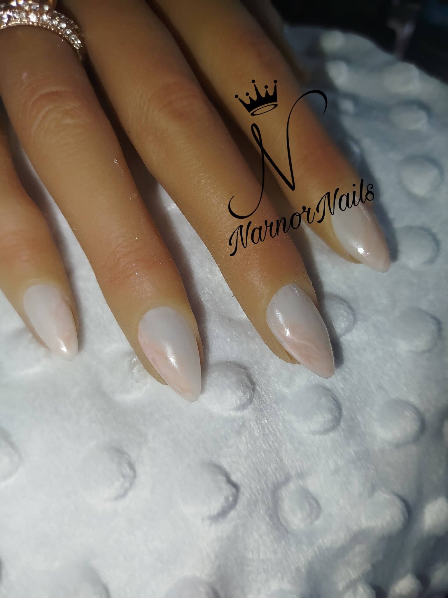 Milky nails
