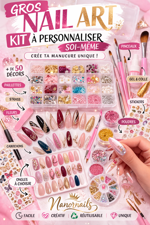 Kit à personnalisé gros nail art