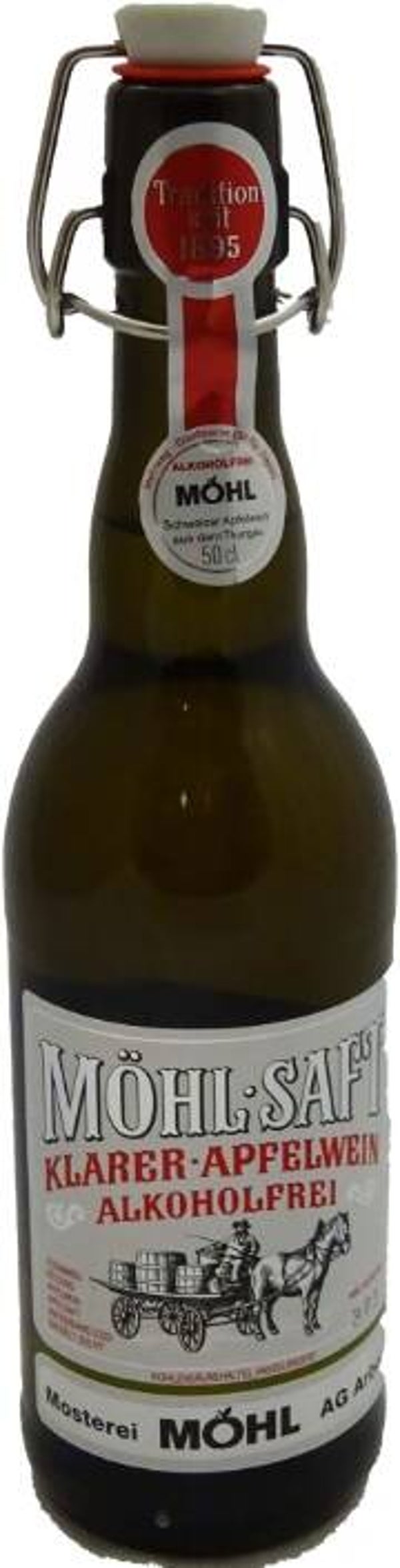 Möhl Saft klarer Apfelwein alkoholfrei 50cl MW Harassen