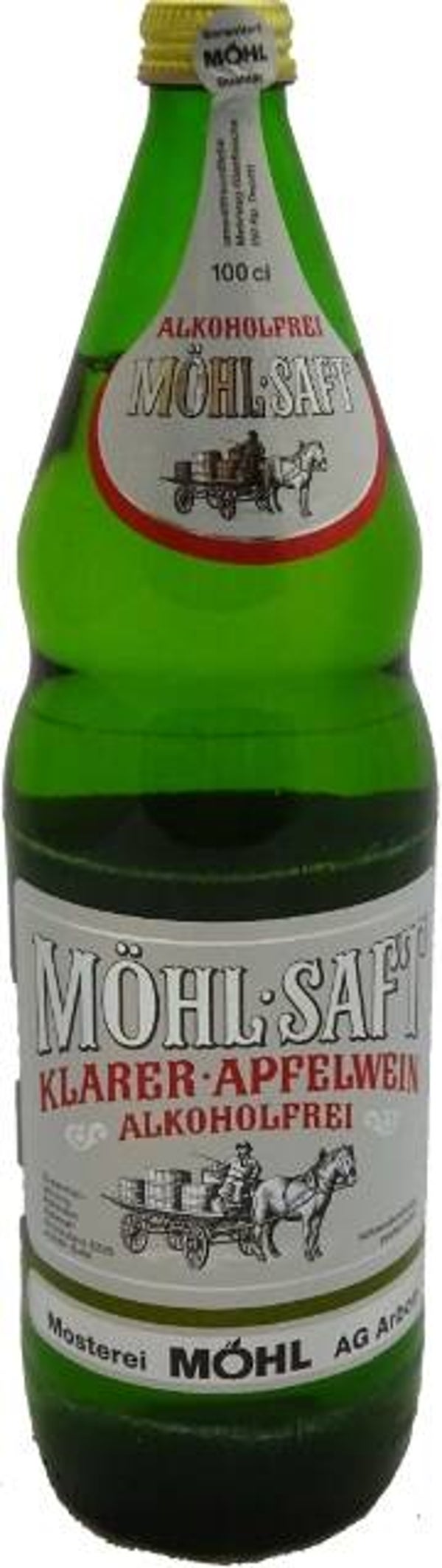 Möhl Saft kalrer Apfelwein Alkoholfrei 100cl MW Harassen