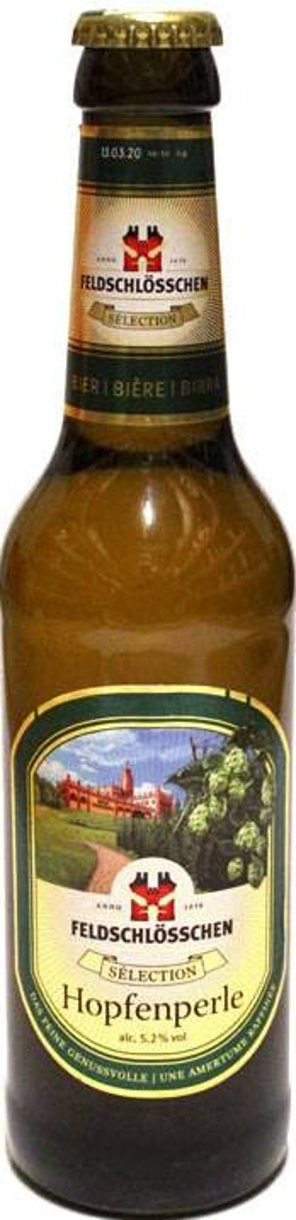 Feldschlösschen Hopfenperle 33cl MW Harasssen mit Alkohol