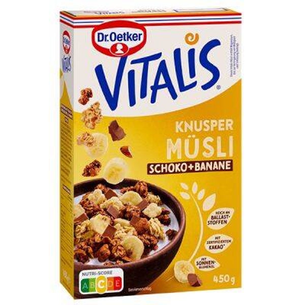 Vitalis Knuspermüesli Scmhokolade Kanane450g