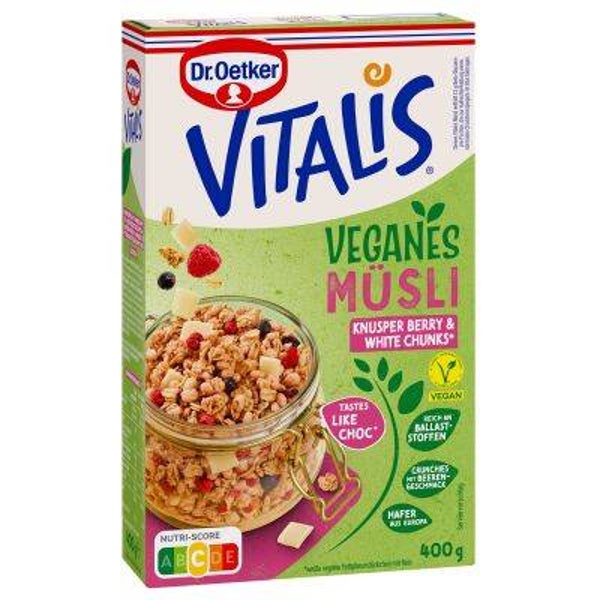 Vitalis Vegan Knusper Berry White Chunks 400g