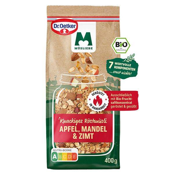Bio Müsliebe Apfel, Mandel + Zimt 400g