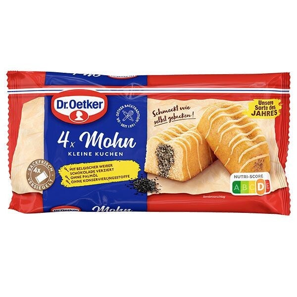 kleiner Kuchen 4er Mohn 140g