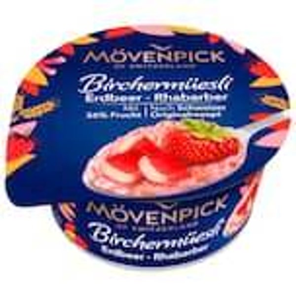 Birchermüesli Erdbeer-Rhabarber