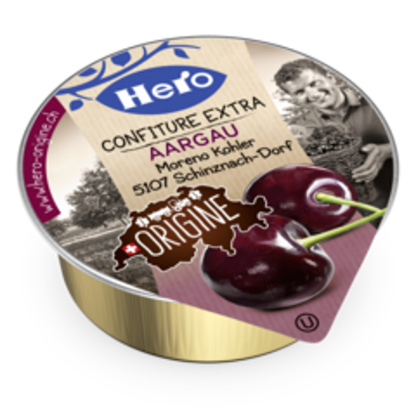 Konfitüre schwarze Kirschen Original Portion 25g 120Stk