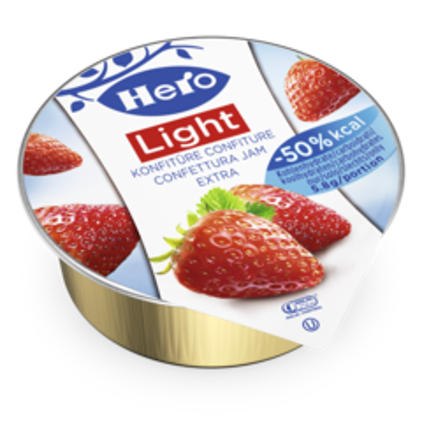 Hero Konfitüre Erdbeere extra Light Portionen