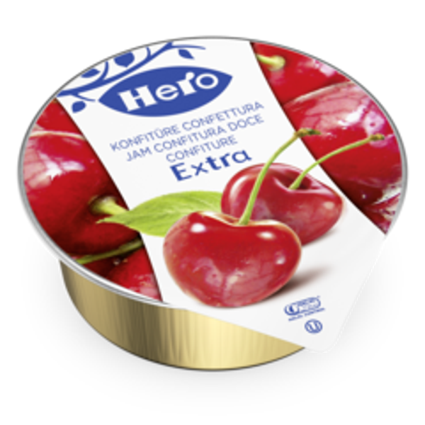Hero Konfitüre Extra rote Kirschen Portionen