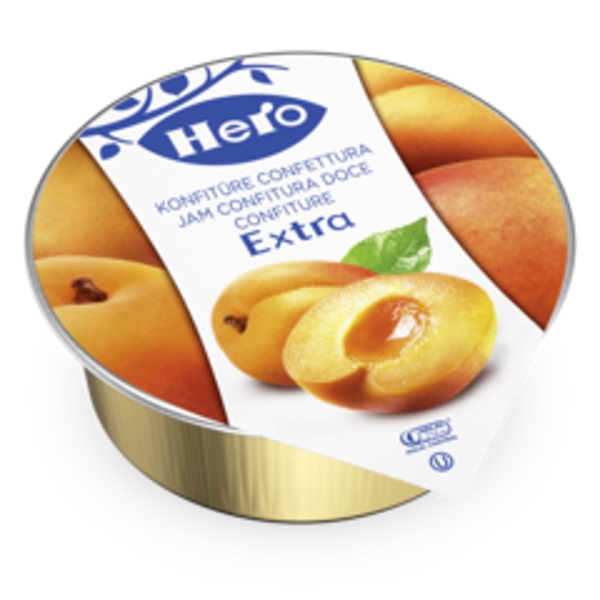 Hero Aprikosenkonfitüre Portionen 120x25g