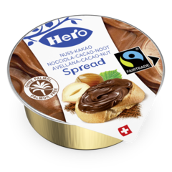 Hero Fairtrade, Max Havelaar, Nuss-Kakao Aufstrich 120x20g