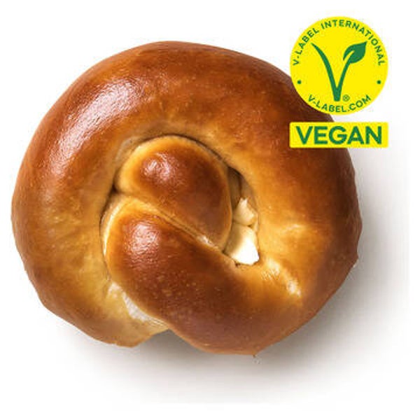 Veganer Laugenbrezel gefüllt