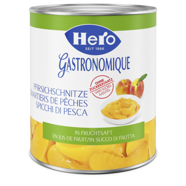 Pfirsichschnitze im Fruchtsaft ohne Zucker 6x3 Kg