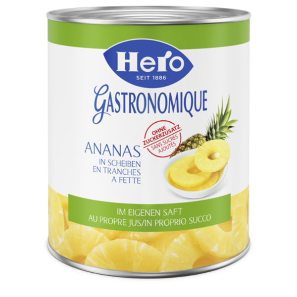 Ananas Scheiben ohne Zucker 6x3.06 Kg