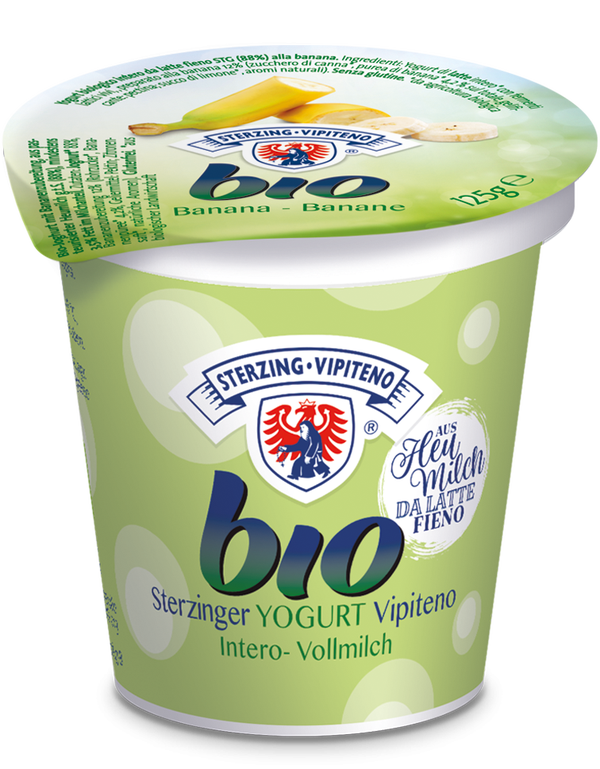 Bio Vollmilchjoghurt Banane 20x125g Glutenfrei
